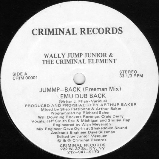 Wally Jump Jr & The Criminal Element : Jummp-Back (12")