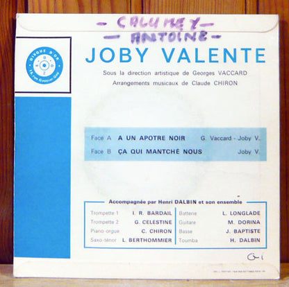 Joby Valente : A Un Apotre Noir (7")