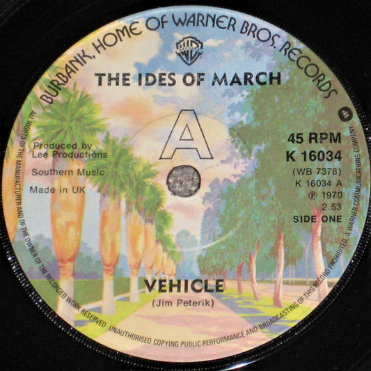 The Ides Of March : Vehicle / Lead Me Home, Gently (7", RE)