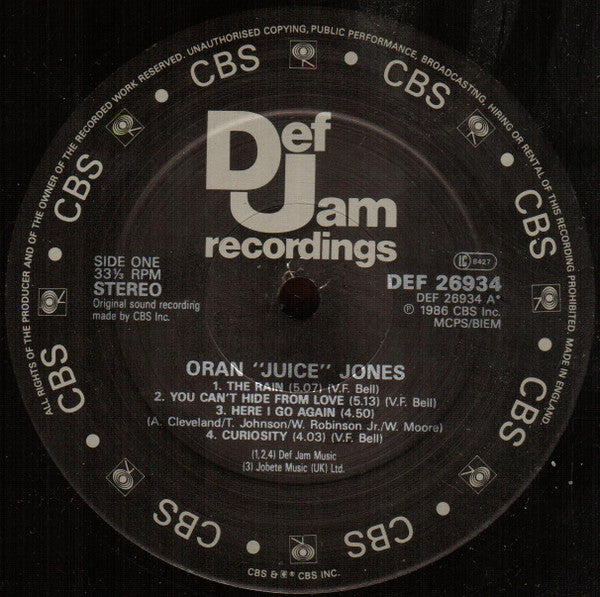 Oran 'Juice' Jones : Juice (LP, Album)