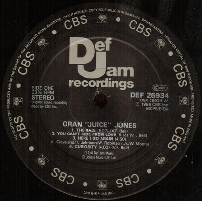 Oran 'Juice' Jones : Juice (LP, Album)