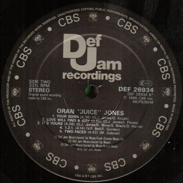 Oran 'Juice' Jones : Juice (LP, Album)