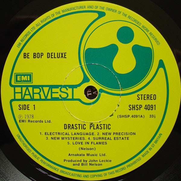 Be Bop Deluxe : Drastic Plastic (LP, Album)