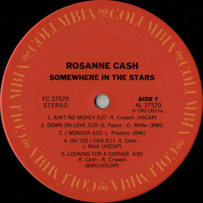 Rosanne Cash : Somewhere In The Stars (LP, Album, Pit)