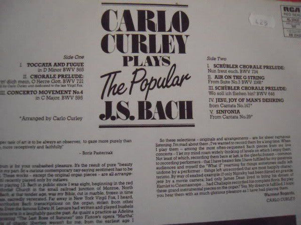 Carlo Curley : Carlo Curley Plays The Popular J.S.Bach (LP)