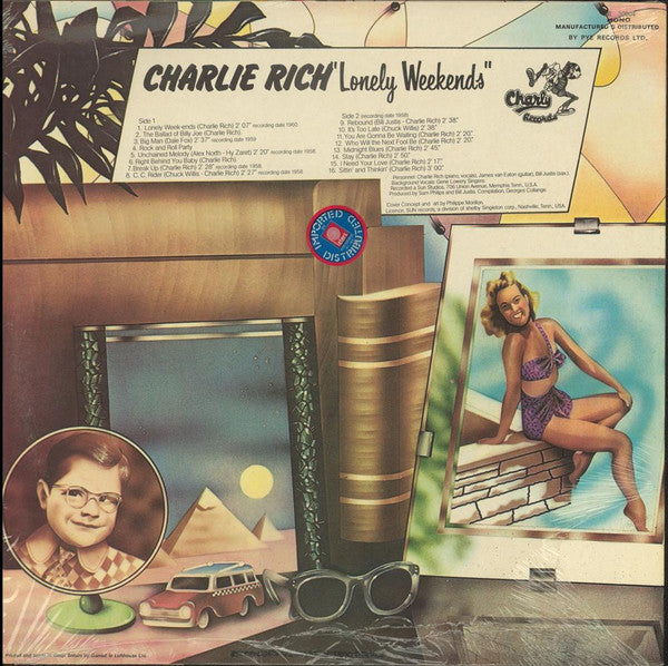 Charlie Rich : Lonely Weekends (LP, Comp, Mono, RE)