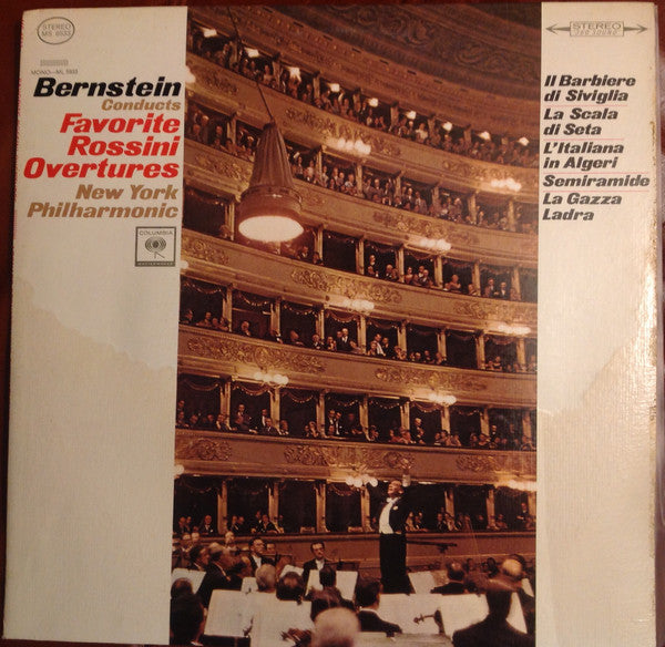 Leonard Bernstein, The New York Philharmonic Orchestra : Berstein conducts Favorite Rossini Overtures (LP)