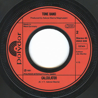 Tone Band : Germany Calling / Calculator (7", Single)