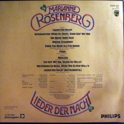 Marianne Rosenberg : Lieder Der Nacht (LP, Album)