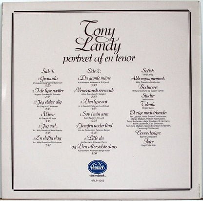 Tonny Landy : Portræt Af En Tenor (LP, Album)