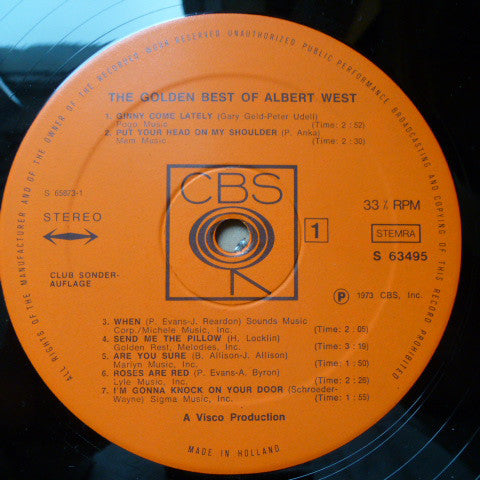 Albert West : Golden Best Of Albert West (LP, Album, Club)