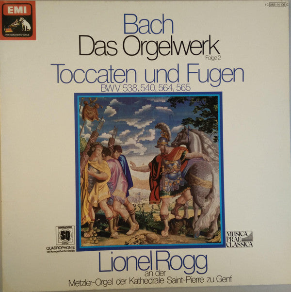 Johann Sebastian Bach, Lionel Rogg : Das Orgelwerk Folge 2 - Toccaten Und Fugen BWV 538, 540, 564, 565 (LP, Album, Quad)