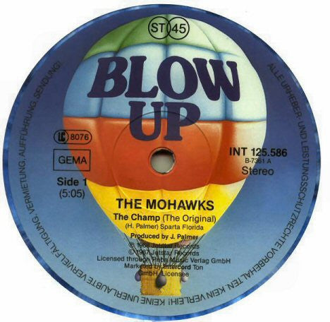 The Mohawks : The Champ (12", Maxi, Blu)