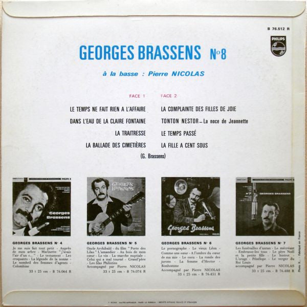 Georges Brassens : 8 (10", Album, Mono)