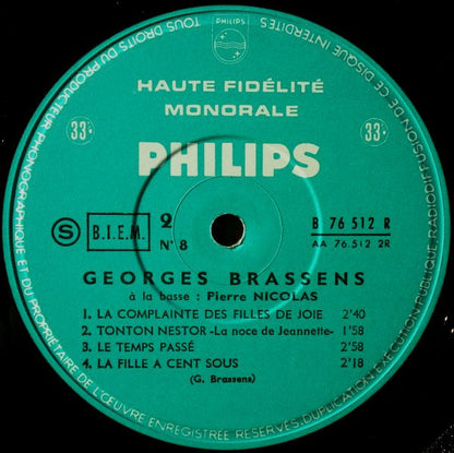 Georges Brassens : 8 (10", Album, Mono)