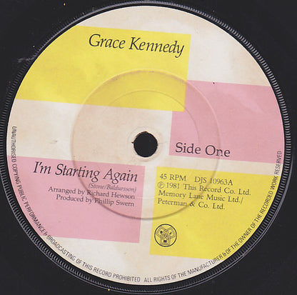 Grace Kennedy : I'm Starting Again (7", Single)