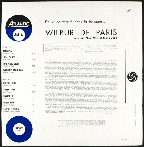 Wilbur De Paris And His New New Orleans Jazz : De La Nouveauté Dans La Tradition (LP, Album)