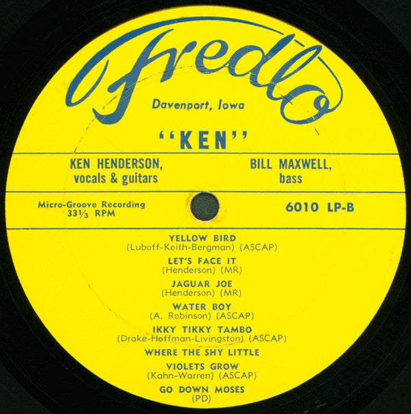 Ken Henderson (2) With Bill Maxwell (2) : Ken (LP, Album, Mono)