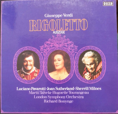 Giuseppe Verdi, The London Symphony Orchestra, Richard Bonynge : Rigoletto - Auszüge (LP, Album)