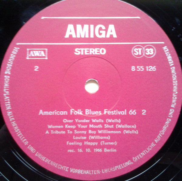 Various : American Folk Blues Festival 66 2 (LP, RE)