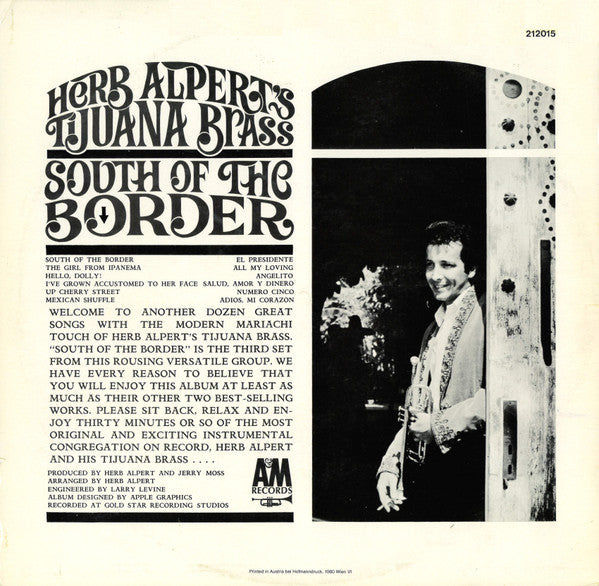 Herb Alpert & The Tijuana Brass : South Of The Border (LP, Album)