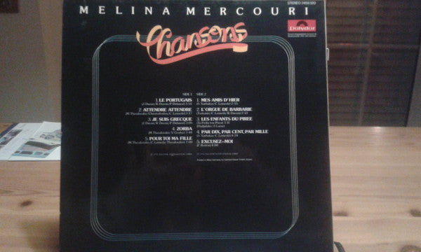 Melina Mercouri : Chansons (LP, Comp)