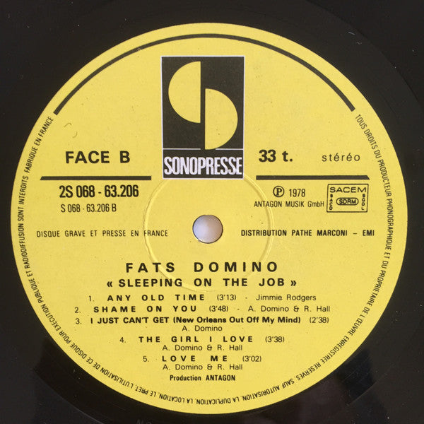 Fats Domino : Sleeping On The Job (LP, Album)