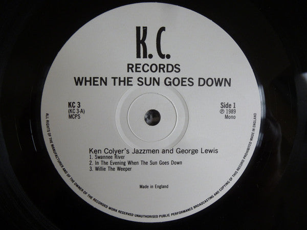 Ken Colyer's Jazzmen & George Lewis (2) : When The Sun Goes Down (Ken Colyer's Jazzmen & George Lewis In Dusseldorf 1959) (LP, Mono)