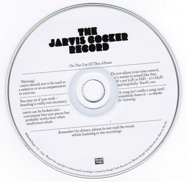 Jarvis Cocker : The Jarvis Cocker Record (CD, Album)