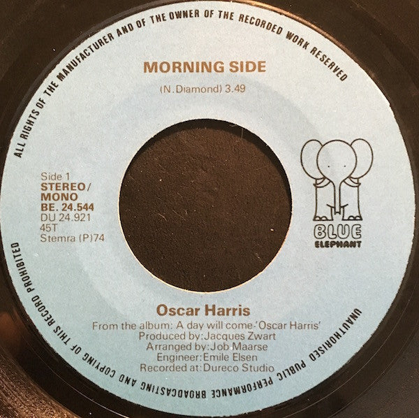 Oscar Harris : Morning Side (7", Single, Jukebox)