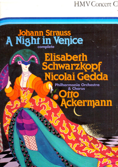 Johann Strauss Jr., Philharmonia Orchestra And  Philharmonia Chorus, Otto Ackermann : Eine Nacht In Venedig (2xLP)