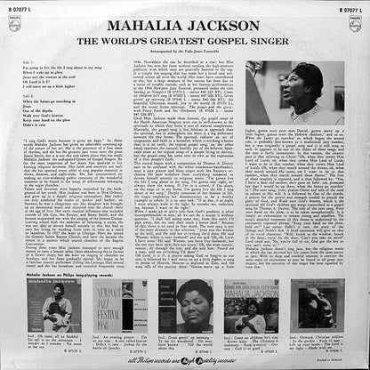 Mahalia Jackson : Mahalia Jackson - The World's Greatest Gospel Singer (LP, Album)