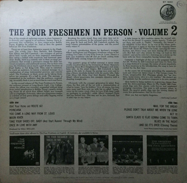 The Four Freshmen : In Person Volume 2 (LP, Album)