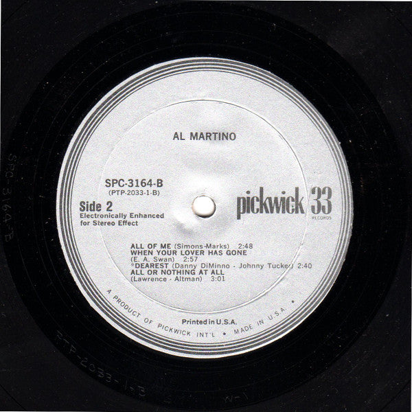 Al Martino : Al Martino (LP, Album, RE)