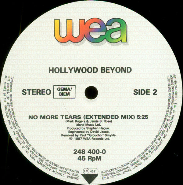 Hollywood Beyond : Save Me (Extended Mix) (12", Single)