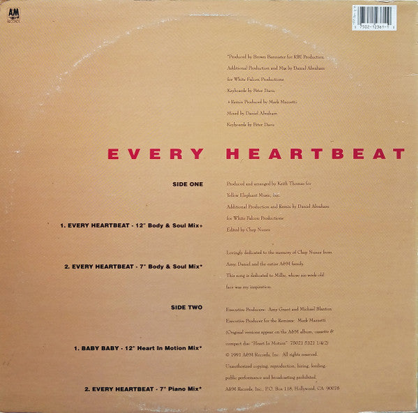 Amy Grant : Every Heartbeat (12", Single)