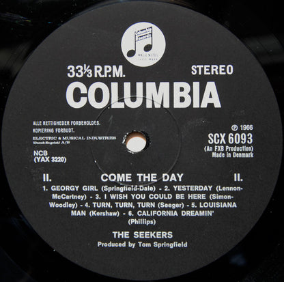 The Seekers : Come The Day (LP, Album)