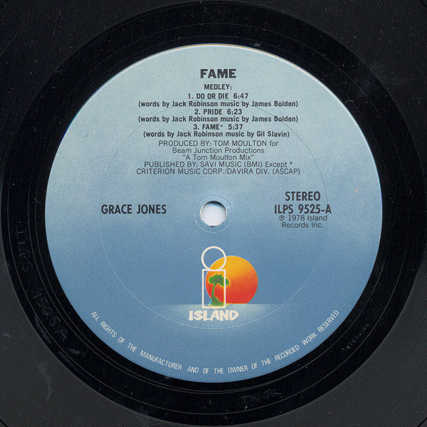 Grace Jones : Fame (LP, Album, P/Mixed, Gat)