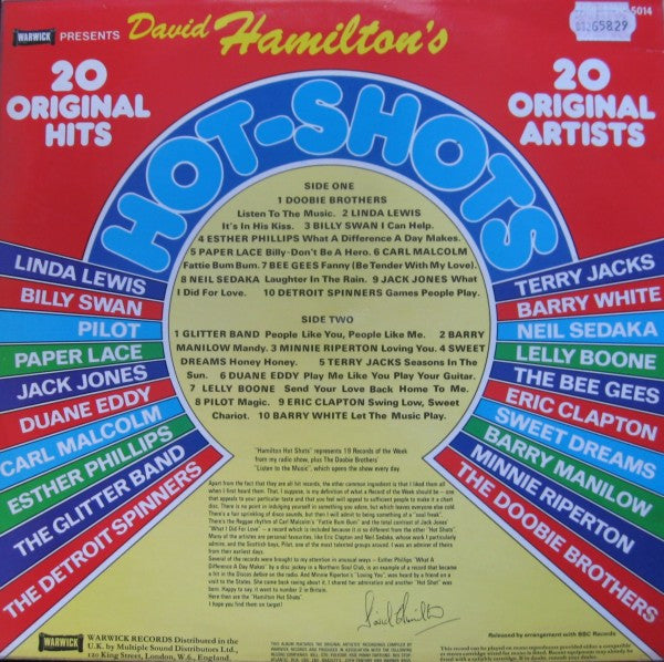 Various : David Hamilton's Hot-Shots (LP, Comp)