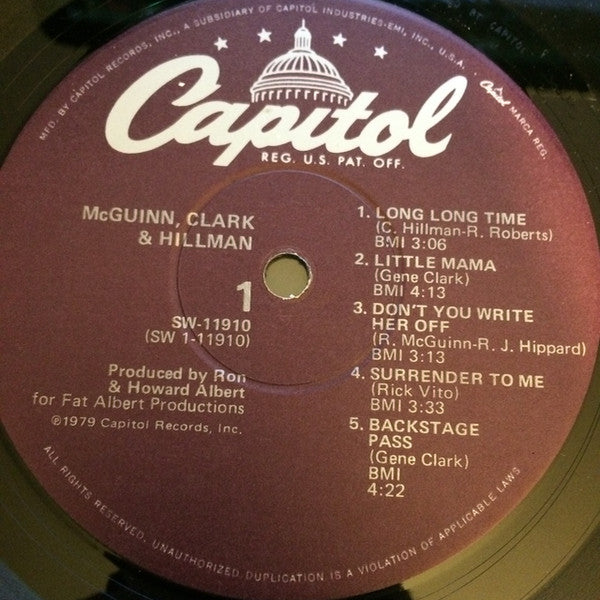 McGuinn, Clark & Hillman : McGuinn, Clark & Hillman (LP, Album, Win)