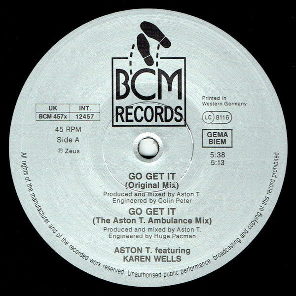 Aston T. Featuring Karen Wells : Go Get It (12")