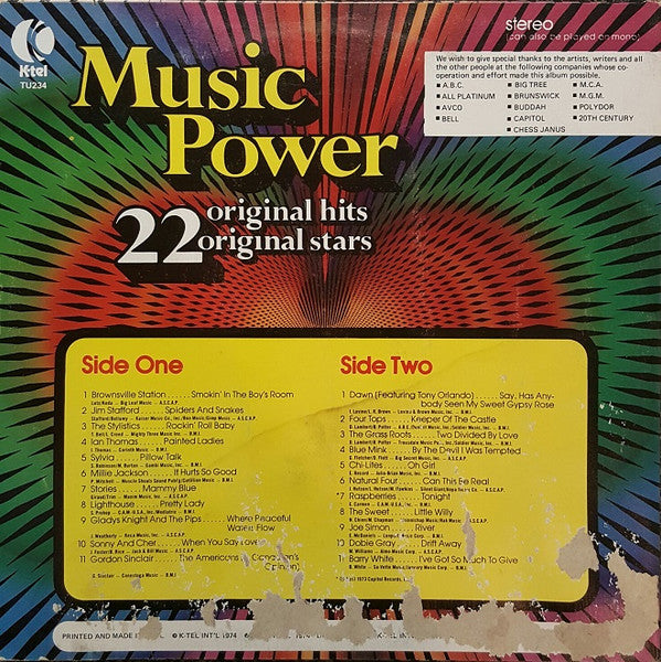 Various : Music Power (LP, Album, Comp, Ltd)