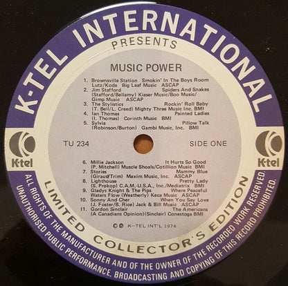 Various : Music Power (LP, Album, Comp, Ltd)