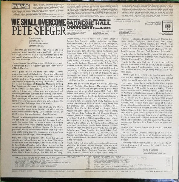 Pete Seeger : We Shall Overcome (LP, RE)