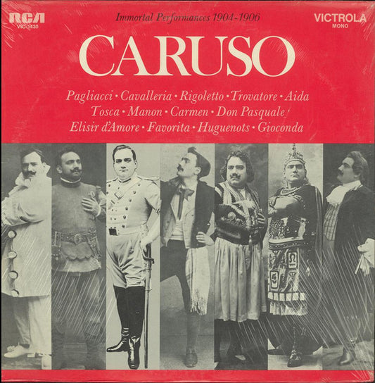 Enrico Caruso : Immortal Performances 1904-1906 (LP, Comp, Mono)