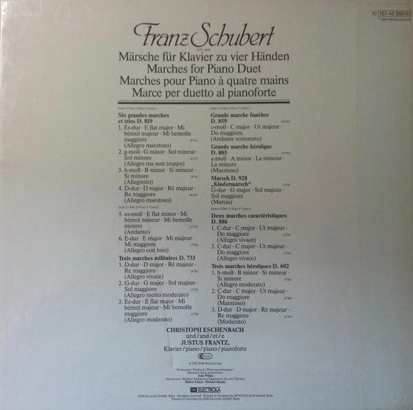 Franz Schubert, Christoph Eschenbach, Justus Frantz : Märsche / Marches (2xLP + Box)