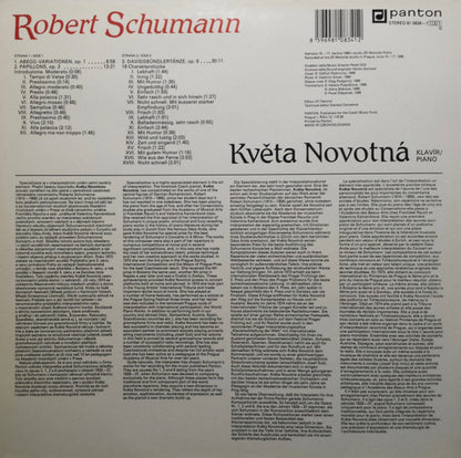 Robert Schumann - Květa Novotná : Abegg-Variationen, Op.1 / Papillons, Op.2 / Davidbündlertänze, Op.6 (LP, Album)