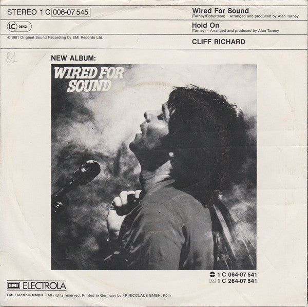 Cliff Richard : Wired For Sound (7", Single)