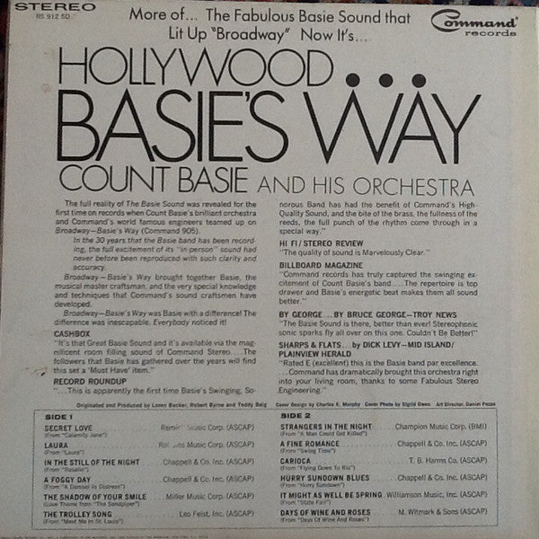 Count Basie Orchestra : Hollywood...Basie's Way (LP, Album)