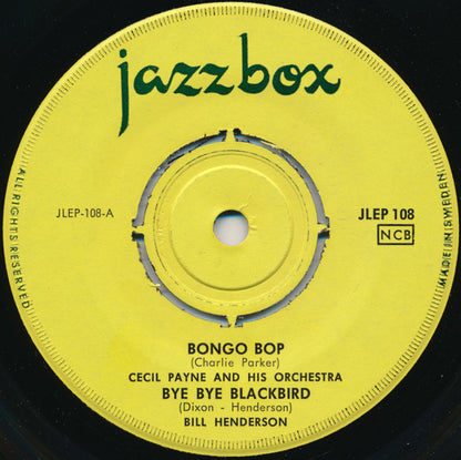 Cecil Payne & His Orchestra / Bill Henderson (3) / Wynton Kelly / J.J. Johnson : Bongo Bop / Bye Bye Blackbird / Wrinkles / This Could Be The Start Of Something (7", EP)